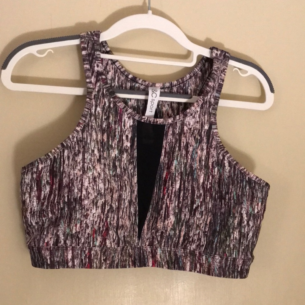 C&C Sports Bra, XL, Stretch, Black, Red and Pink